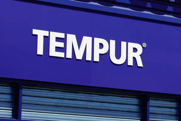 Burdeos Aquitania Francia 2020 Letrero Del Logotipo Tempur Tienda Fabricante — Foto de Stock