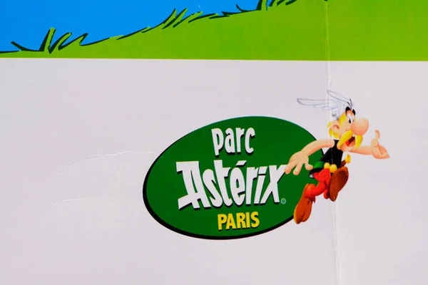 Burdeos Aquitania Francia 2020 Letrero Del Logotipo Del Parc Asterix — Foto de Stock