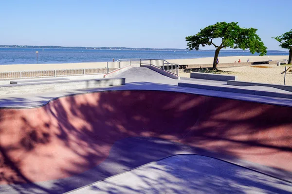 Arcachon Seaside Skate Park Front Atlantic Beach — стоковое фото