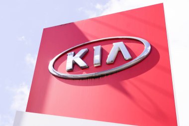 Bordeaux, Aquitaine / Fransa - 06: 20 2020: Güney Koreli otomobil üreticisi otomobil bayii otomobil bayii logosu