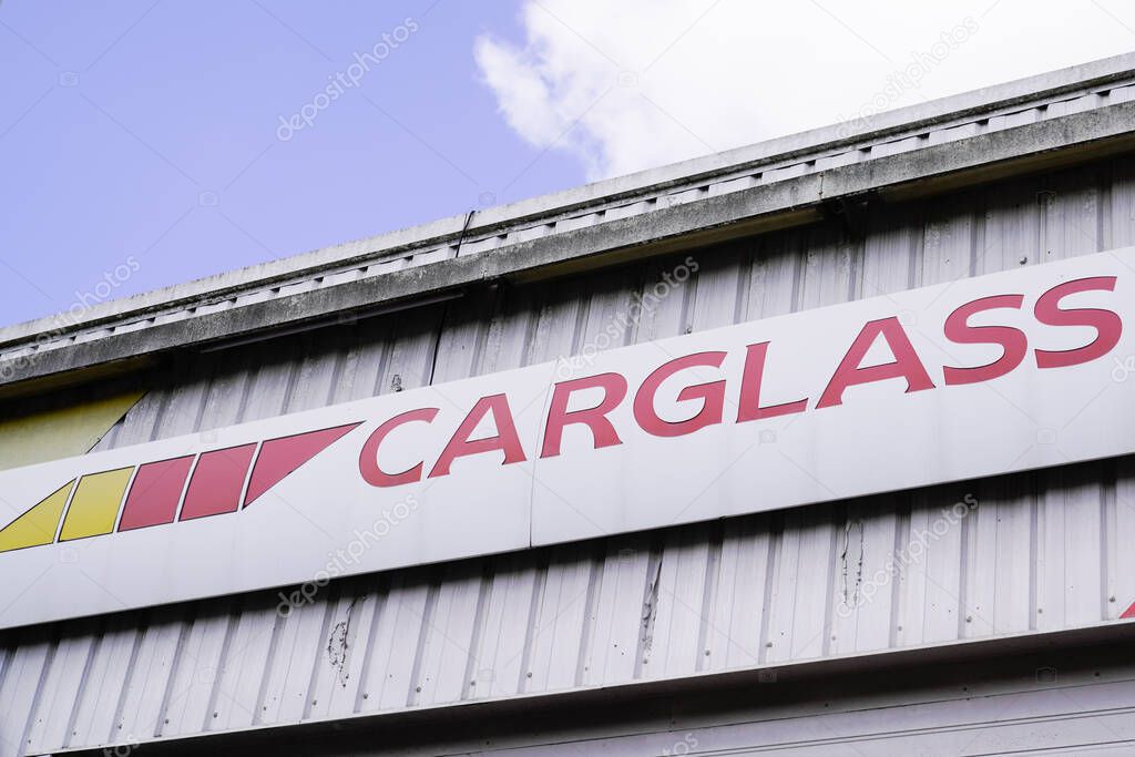 Bordeaux , Aquitaine / France - 06 20 2020 : Carglass car garage sign logo of international shop to vehicle glass repair store and replacement group