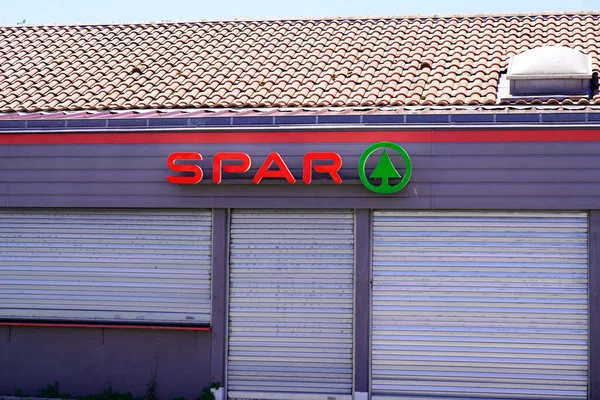 Burdeos Aquitania Francia 2020 Supermercado Tienda Spar Calle Ciudad Con — Foto de Stock