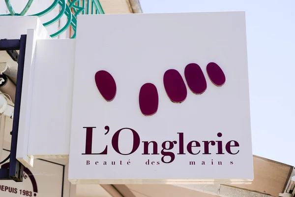 Bordeaux Aquitania Francia 2020 Onglerie Logo Sign Store Nail Care — Foto Stock