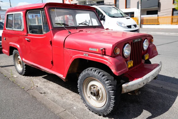 Burdeos Aquitania Francia 2020 Jeep Avia Comando Station Wagon Rojo — Foto de Stock