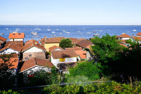 Herbe Village Top View Arcachon Basin Bay Cap Horret France — стоковое фото