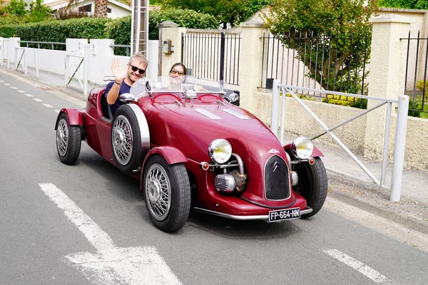 Burdeos Aquitania Francia 2020 Lomax Red Coche Vintage Roadster Oldtimer — Foto de Stock