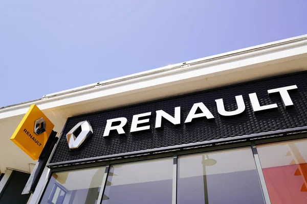 Bordeaux Aquitaine France 2020 Знак Renault Логотип Діаманта Універмазі Автосалону — стокове фото