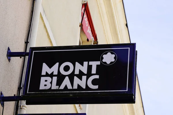 Bordeaux Aquitaine France 2020 Montblanc Boutique Sign Text Logo Store — 스톡 사진