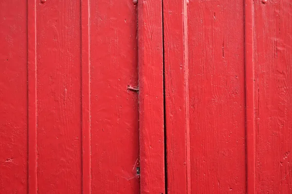 Porta Vermelha Tábuas Madeira Pintura Pranchas Madeira Fundo — Fotografia de Stock