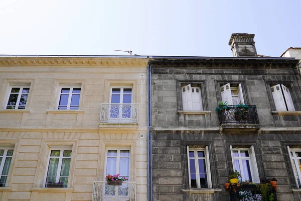 Antes Después Limpiar Fachada Casa Del Edificio Entre Limpieza Fachada — Foto de Stock