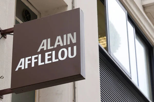 Bordeaux Aquitaine Fransa 2020 Alain Afflelou Metin Logosu Optikacı Gözlükleri — Stok fotoğraf