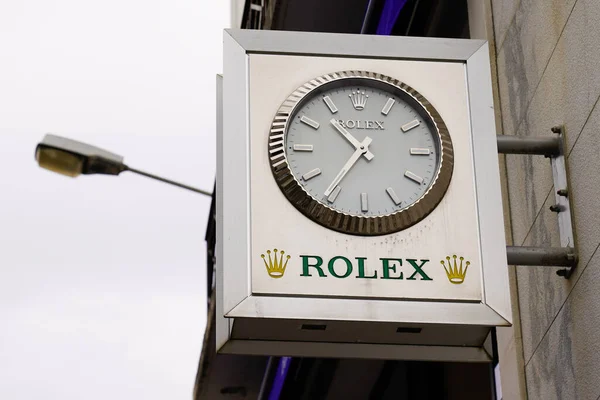 Bordeaux Aquitania Francia 2020 Logo Rolex Canta Scrive Orologi Giganti — Foto Stock