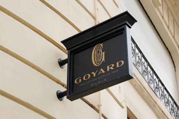 Biarritz Aquitania Francia 2020 Logotipo Goyard Letrero Texto Pared Tienda —  Fotos de Stock