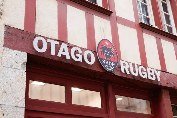 Bayonne Aquitaine Fransa 2020 Otago Rugby Yazılı Kırmızı Siyah Logo — Stok fotoğraf