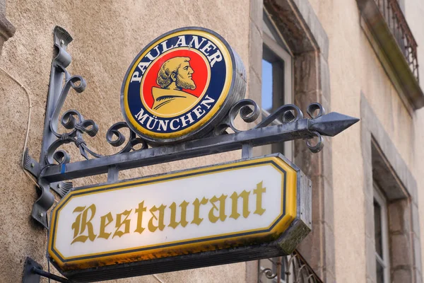 Burdeos Aquitania Francia 2020 Logo Paulaner Signo Texto Del Restaurante — Foto de Stock