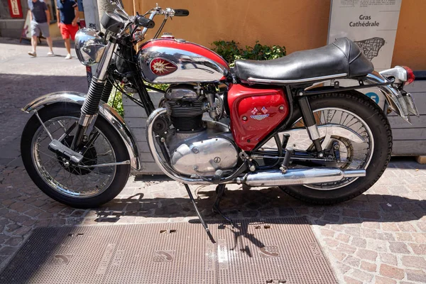 Bordeaux Aquitaine France 2020 Bsa Motorcycle Classic British Motorbike Parked — Stock Photo, Image