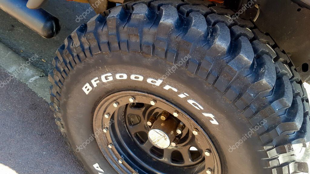 Bordeaux , Aquitaine / France - 08 04 2020 : BF Goodrich logo and text sign on BFGoodrich car tyre