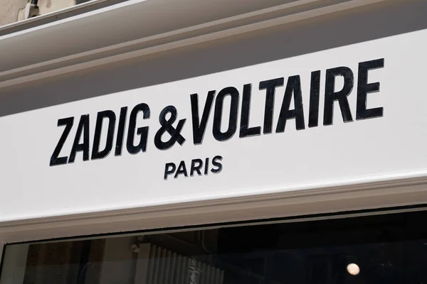 Burdeos Aquitania Francia 2020 Zadig Voltaire Paris Logo Text Sign — Foto de Stock