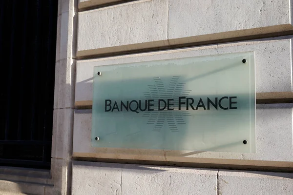 Burdeos Aquitania Francia 2020 Banque France Logo Sign Text Front — Foto de Stock