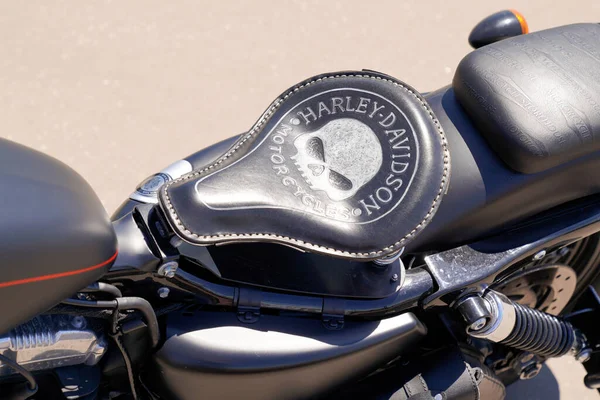 Bordeaux Aquitaine France 2020 Harley Davidson American Motorcycle Bobber Seats — 스톡 사진