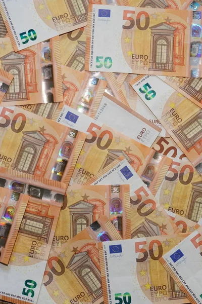 Bordeaux Aquitaine France 2020 Euro European Money Wallpaper Fifty Banknotes — Stock Photo, Image