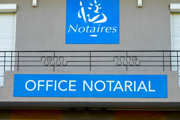 Burdeos Aquitania Francia 2020 Notariado Oficina Notarial Texto Logotipo Signo — Foto de Stock