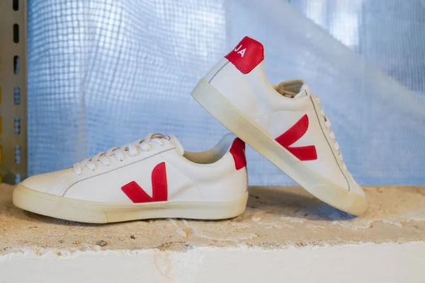 Bordeaux Aquitaine France 2020 Veja Кросівки Взуття Зроблені Рахунок Більшої — стокове фото