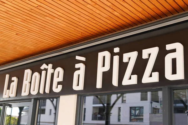 Burdeos Aquitania Francia 2020 Boite Logotipo Pizza Signo Texto Frente — Foto de Stock