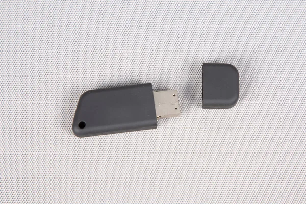 Blanco Usb Flash Drive Zwarte Mockup Open Sleutel Stick Geheugen — Stockfoto