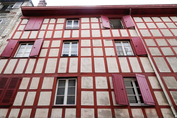 Casa Entramado Madera Ciudad Bayona Región Vasca Del Sur Francia —  Fotos de Stock