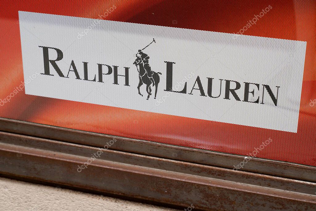 Bordeaux , Aquitaine / France - 09 20 2020 : Ralph Lauren store sign and logo of American fashion company