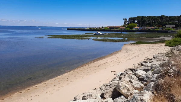 Fransa Arcachon Yakınlarında Kaptan Ferret Kumlu Okyanus Plajı — Stok fotoğraf