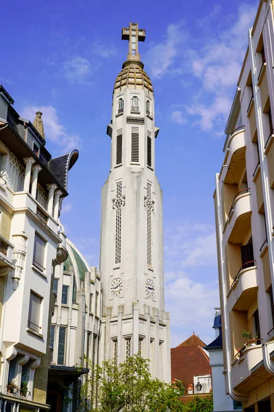 Dome Bell Tower Art Deco Style Church Saint Blaise Vichy — Stock Photo, Image
