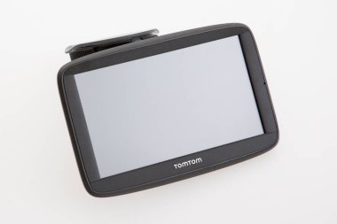 Bordeaux, Aquitaine / France - 09 25 2020: tomtom GPS Küresel Konumlandırma Sistemi beyaz arkaplanda izole edildi