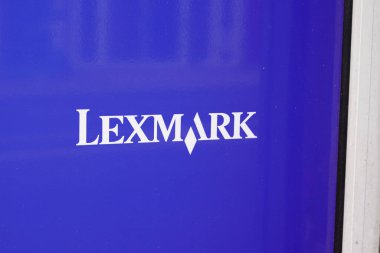 Bordeaux, Aquitaine / Fransa - 10 01 2020: Lexmark logosu ve müşterilerin dünya baskısına, emniyete ve bilgi yönetimine yardımcı olacak yenilikçi görüntüleme çözümleri ve teknolojilerinin imzası