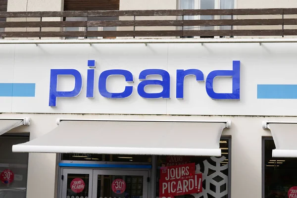 Bordeaux Aquitaine France 2020 Picard Logo Sign Text French Supermarket — Stock Photo, Image