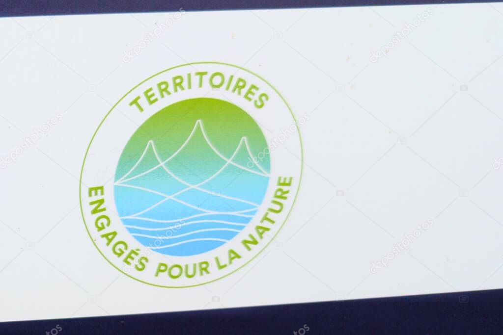 Bordeaux , france - 09 17 2025 : territoires engages pour la nature logo brand and text sign territories committed to nat aims to bring out recognize and promote action plans in favor of biodiversity