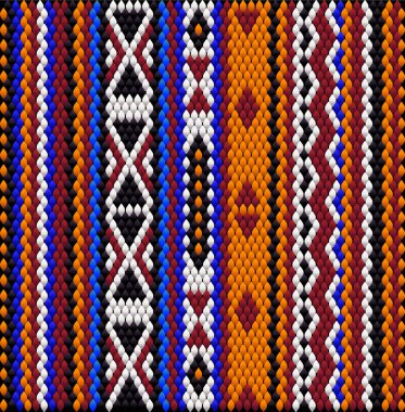  Latin Amerika 'daki insanların ve ülkelerin geleneksel bir süsü. Zengin renklerin dikkat ve zenginlik çektiği bir yer. Giysiler için kumaşlara işlenmiş kadın halıları. Nakışlar.