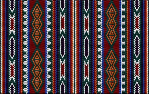 Ornament Mozaïek Etnisch Folk Patroon Het Gemaakt Heldere Sappige Perfect — Stockvector