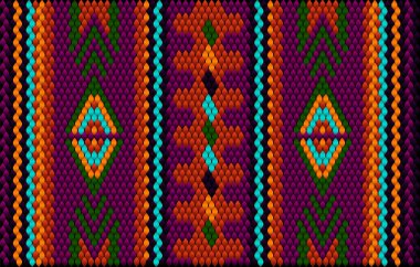 Süs, mozaik, etnik, halk düzeni. Parlak, sulu, mükemmel uyumlu renklerden yapılmıştır..