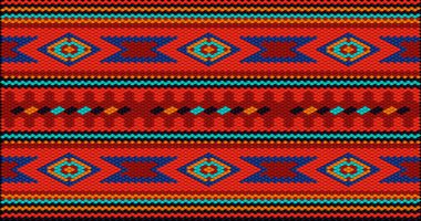 Doymuş renklerin şans ve zenginliği çektiği Asya halkları ve ülkelerinin geleneksel bir süsü. Giysiler için kumaşlara işlenmiş kadın halıları. Nakış desenleri. 