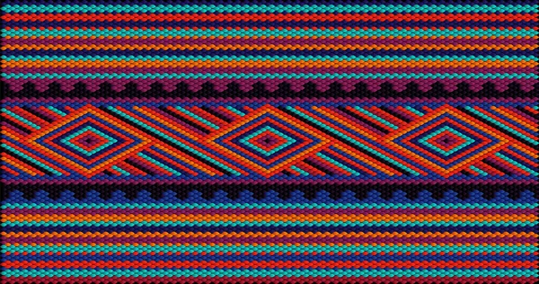 Ornamento Étnico Tradicional Que Los Colores Ricos Atraen Suerte Riqueza — Archivo Imágenes Vectoriales