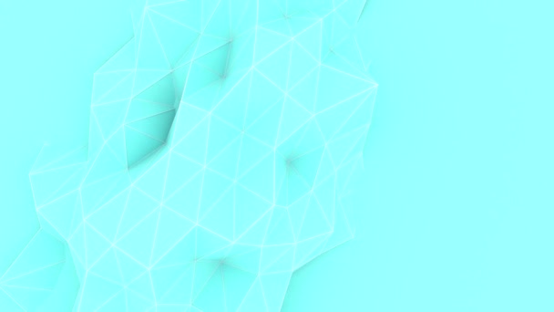 Animation der polygonalen dreieckigen geometrischen Oberfläche. Bewegungshintergrund aus Low-Poly-Hintergrund mit Leerzeichen. nahtlose Schleife. — Stockvideo