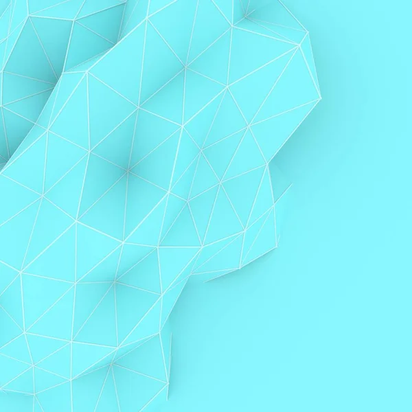 Illustration der polygonalen dreieckigen geometrischen Oberfläche. 3D-Renderhintergrund von Low-Poly-Hintergrund mit Leerzeichen. — Stockfoto