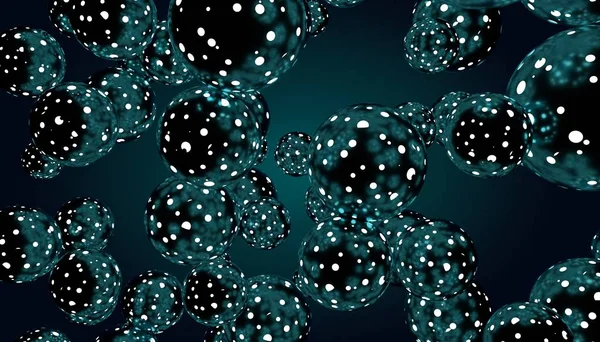 Abstract background illustration of falling spheres. 3D render design. — Stock Photo, Image