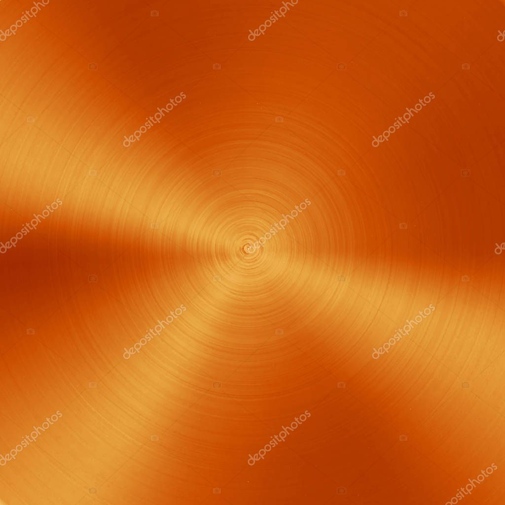 Bronze Metal background with realistic circular brushed texture chrome, iron, stainless steel, silver for user interfaces UI, applications apps and business presentations. Vector illustration.