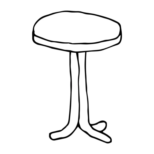 在白色的背景上隔离的圆圆的咖啡桌 矢量说明 — 图库矢量图片