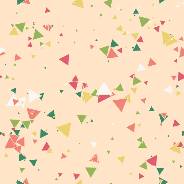 Motif Abstrait Sans Couture Memphis Avec Petits Triangles Chaotiques Colorés — Image vectorielle