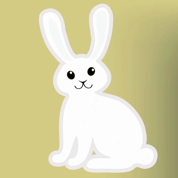 Мультяшний Пасхальний Кролик Кролик Ізольований Зеленому Тлі Векторні Ілюстрації — стоковий вектор