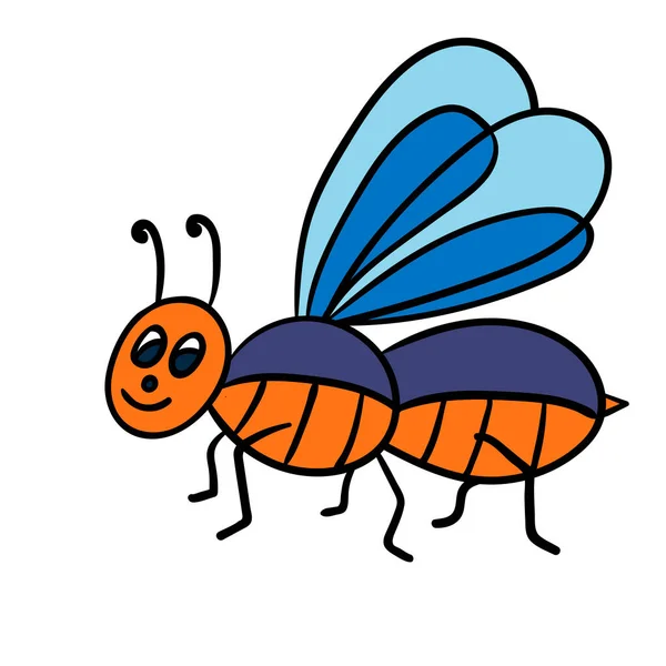 Çizgi filmlerdeki çizgisel çizgiler, beyaz arka planda izole edilmiş sinekler. Vektör illüstrasyonu.